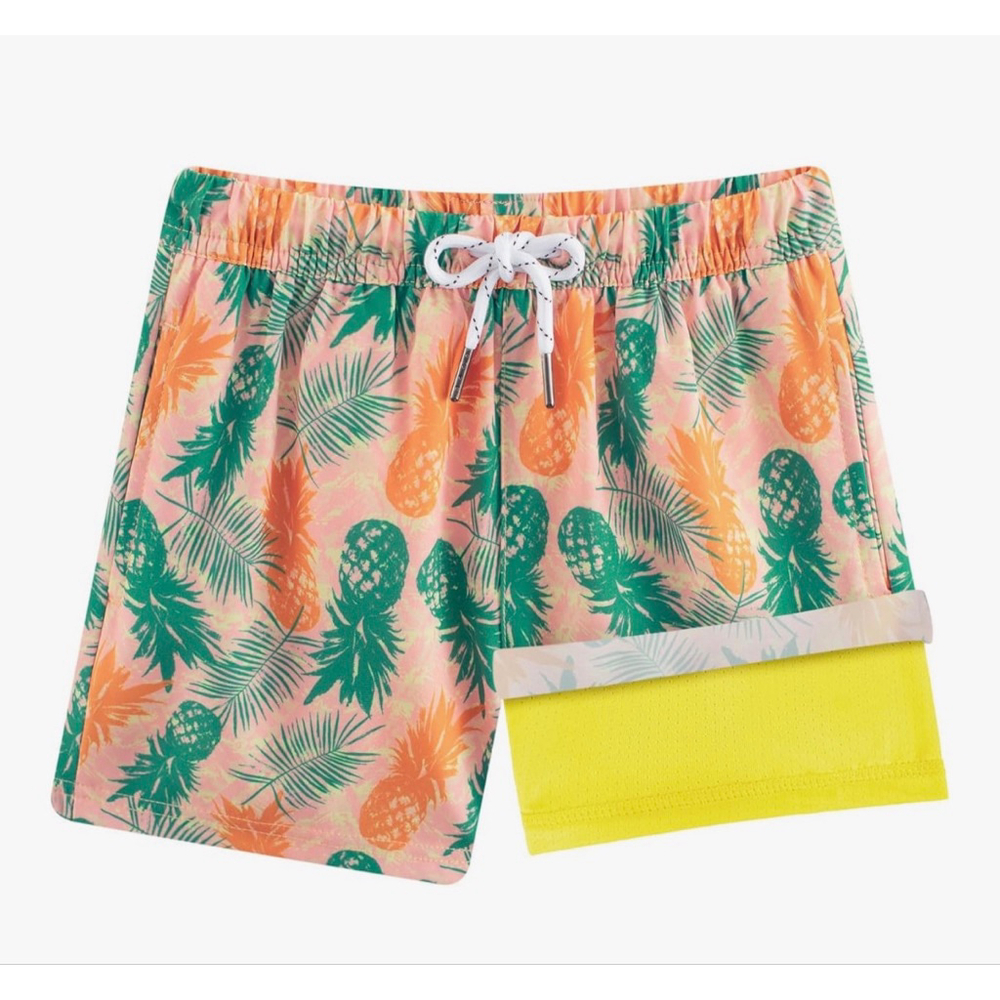 NEW Boys Swim Trunks Swim Shorts with Compression Liner Stretch 10/12